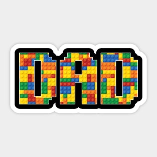 Dad Birthday Building Block B-day Boy Gift For Boys Kids Sticker